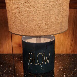 Rae dunn GLOW blue ceramic lamp